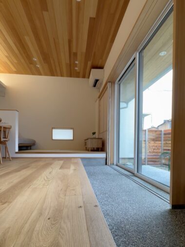 内土間のあるリビング