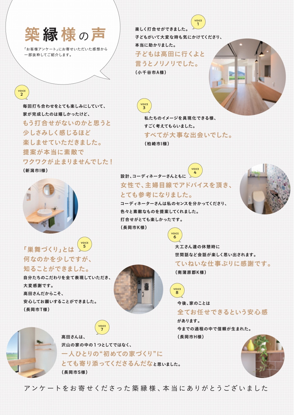 築縁様の声 高田建築事務所 新潟 長岡で住宅 店舗 福祉施設の建築設計なら 築縁様の声 高田建築事務所 新潟 長岡で住宅 店舗 福祉施設の建築設計なら