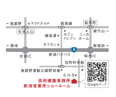 高田建築事務所新潟営業所MAP