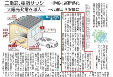 新潟日報朝刊「住宅の省エネ性能向上」に掲載されました