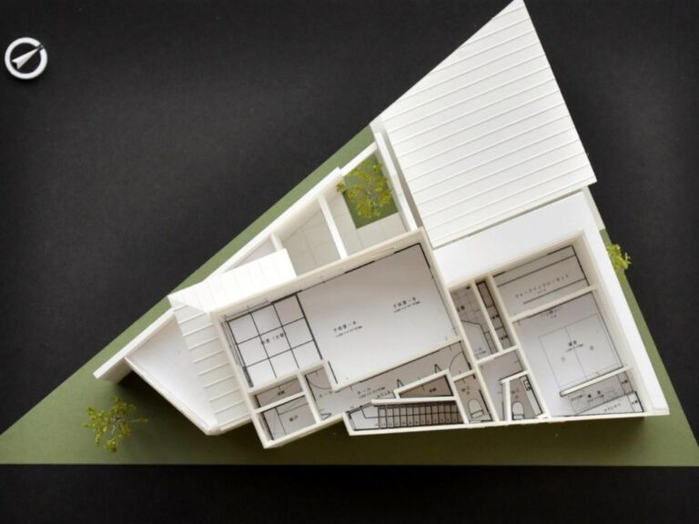 変形地の家の模型